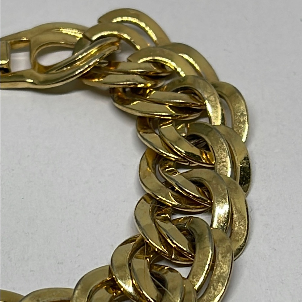 Vintage Chunky Gold Chain Bracelet - Picture 9 of 13